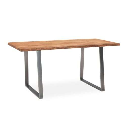 Esszimmertisch 160x80x76 cm Akazie Massivholz / Metall Esstisch Baumkante Küchentisch – Bild 7