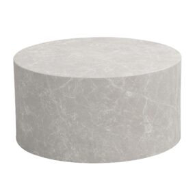 Couchtisch MONOBLOC 60x60x30 cm in Stein-Optik Sandfarben Design Wohnzimmertisch Rund