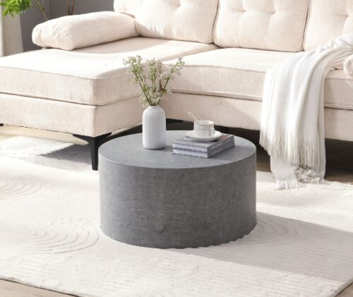 Couchtisch MONOBLOC 60x60x30 cm in Beton-Optik – Bild 3