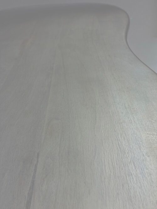 Esszimmertisch 180x90x75 cm Mango Massivholz Weiß Esstisch Retro – Bild 5