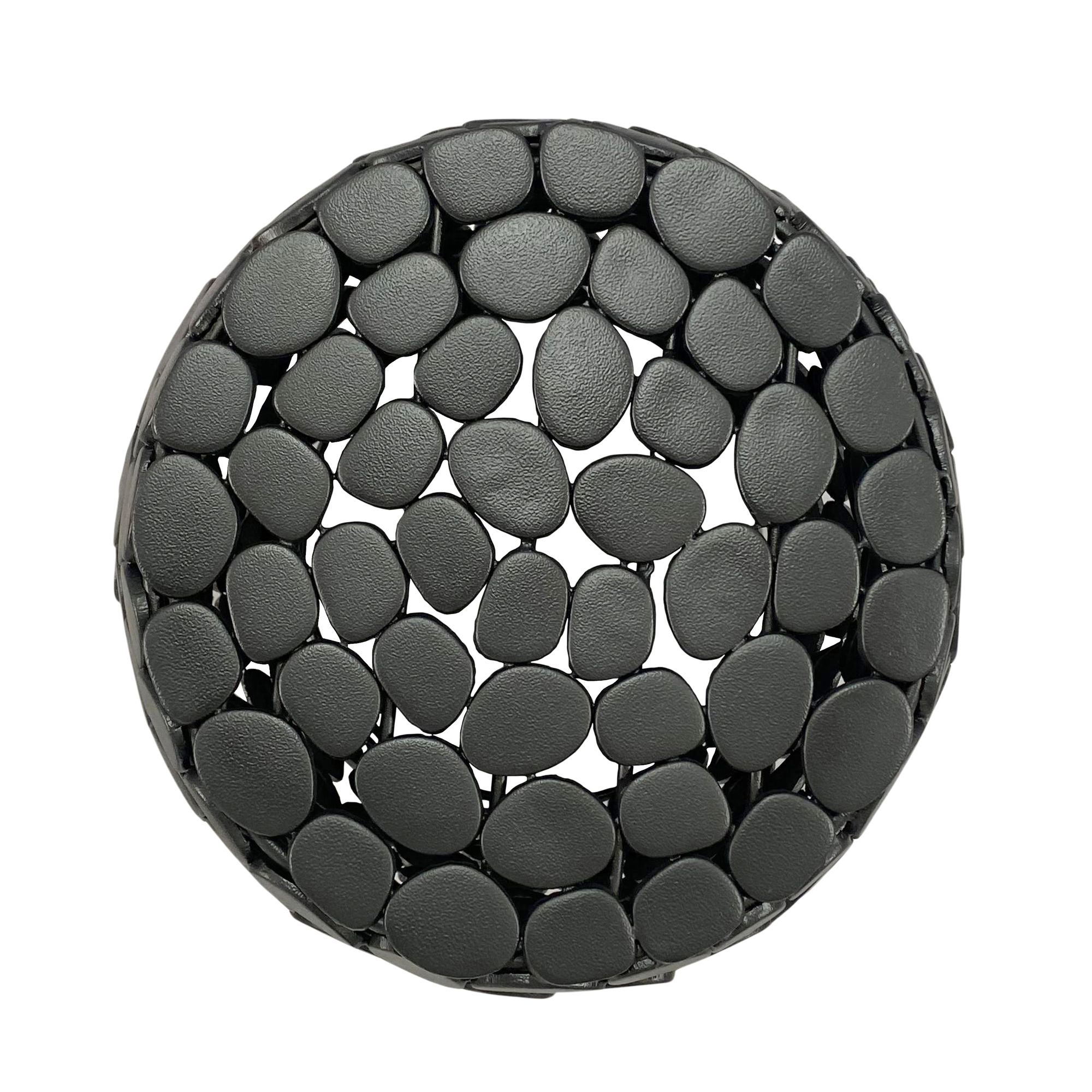 Design Beistelltisch rund 40cm aus Aluminium schwarz Couchtisch – Bild 5