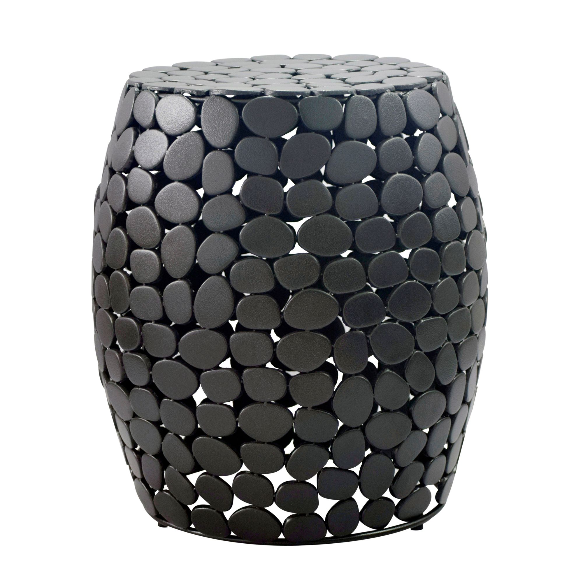 Design Beistelltisch rund 40cm aus Aluminium schwarz Couchtisch – Bild 7