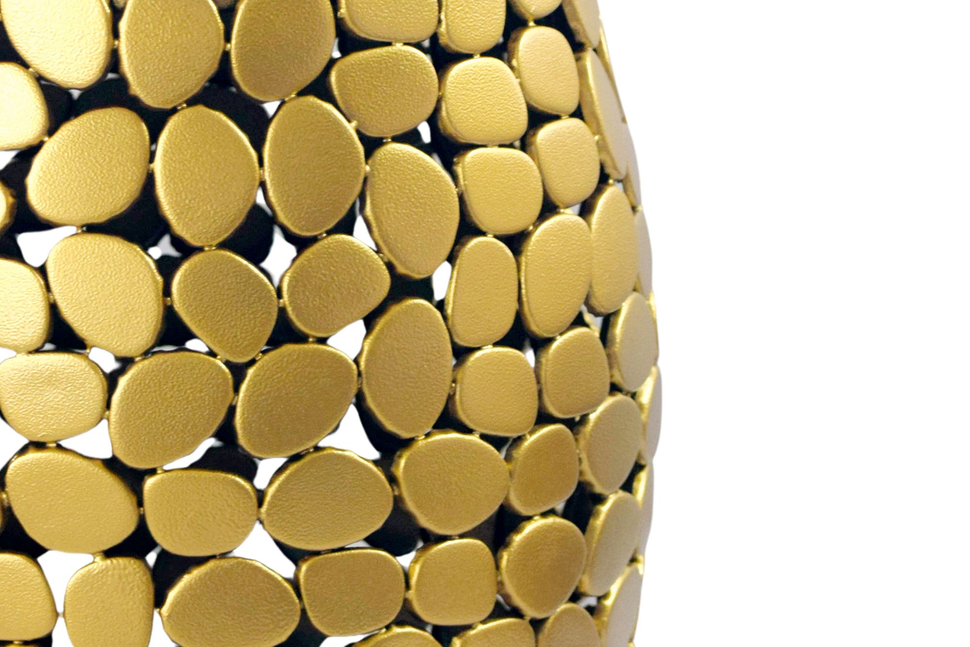 Design Beistelltisch rund 40cm aus Aluminium gold Couchtisch – Bild 6