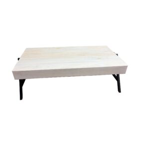 Couchtisch 120x60x40 cm Mango Massivholz / Weiß getüncht