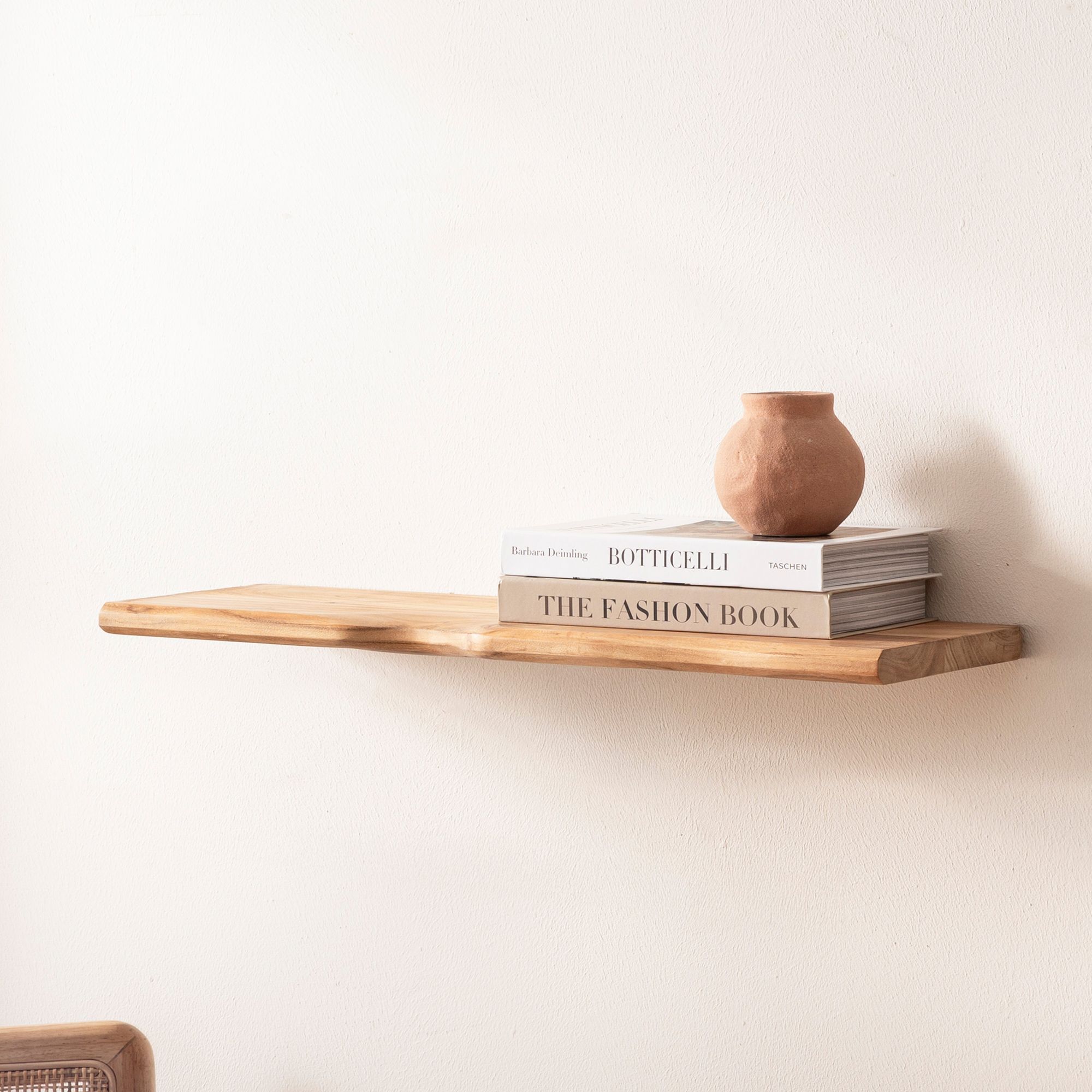 Wandregal Akazie Massivholz 80cm Schwebendes Design Regal für die Wand – Bild 2