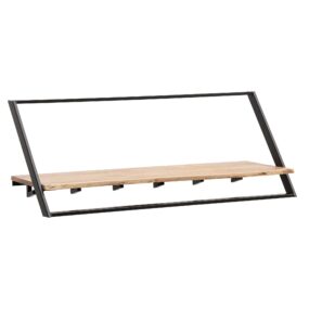 Garderobe aus Massivholz Akazie mit Baumkante 100 cm - Industrial