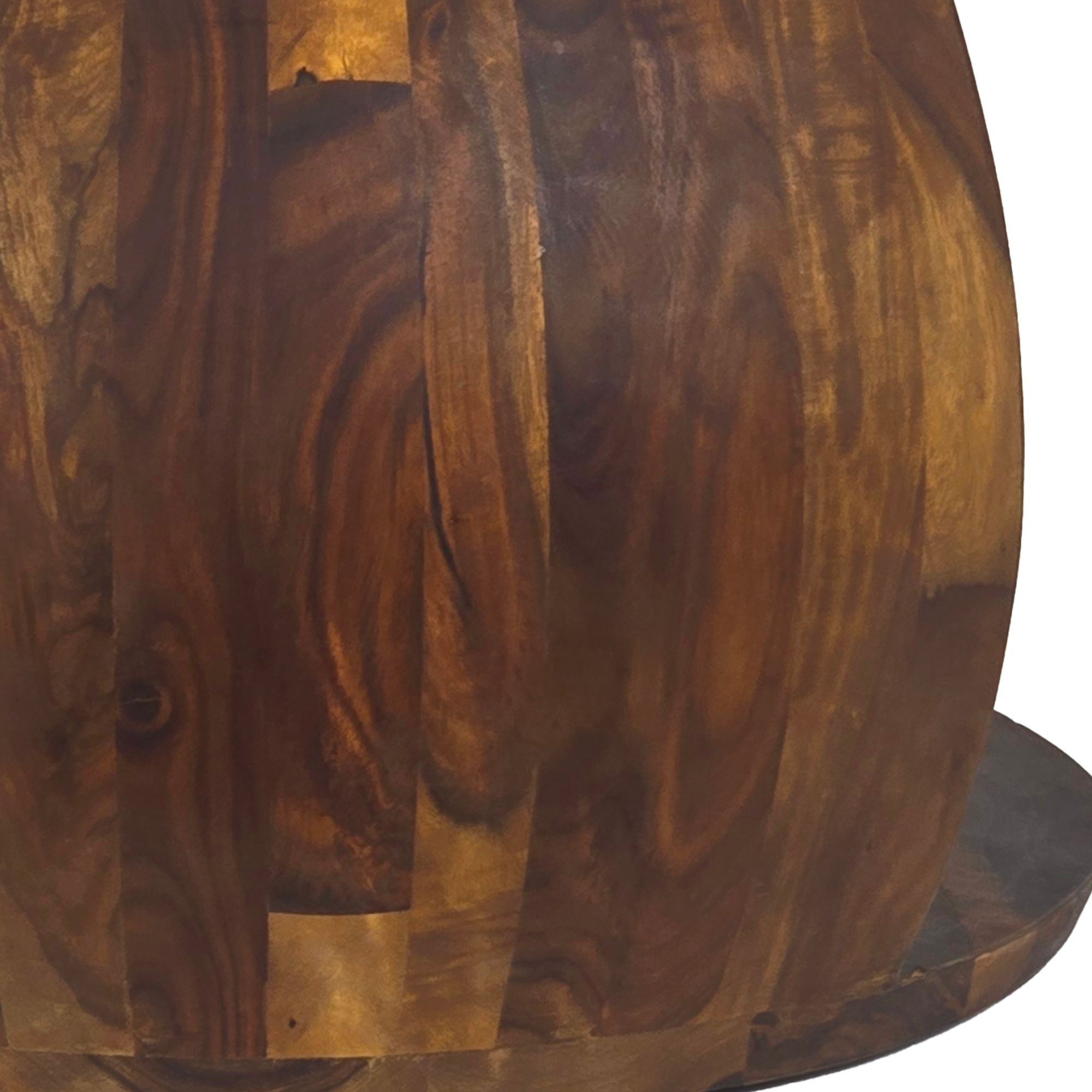 Couchtisch Sheesham Massivholz rund 60 cm x 50 cm – Bild 6