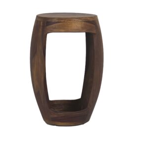 Beistelltisch Sheesham Massivholz rund 30cm · Kleiner Runder Couchtisch mit