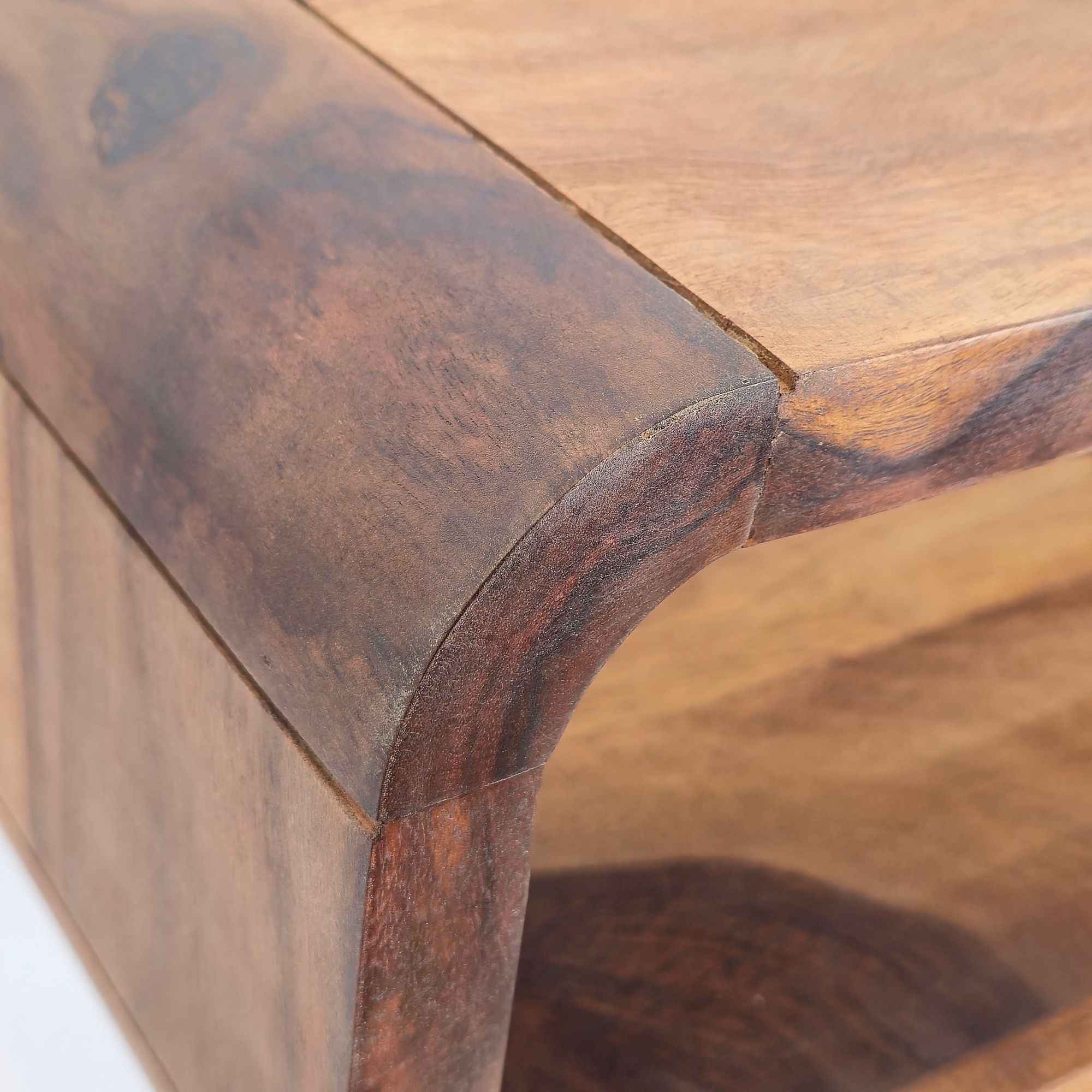 Retro Couchtisch Sheesham Massivholz 100cm Wohnzimmertisch rechteckig – Bild 6