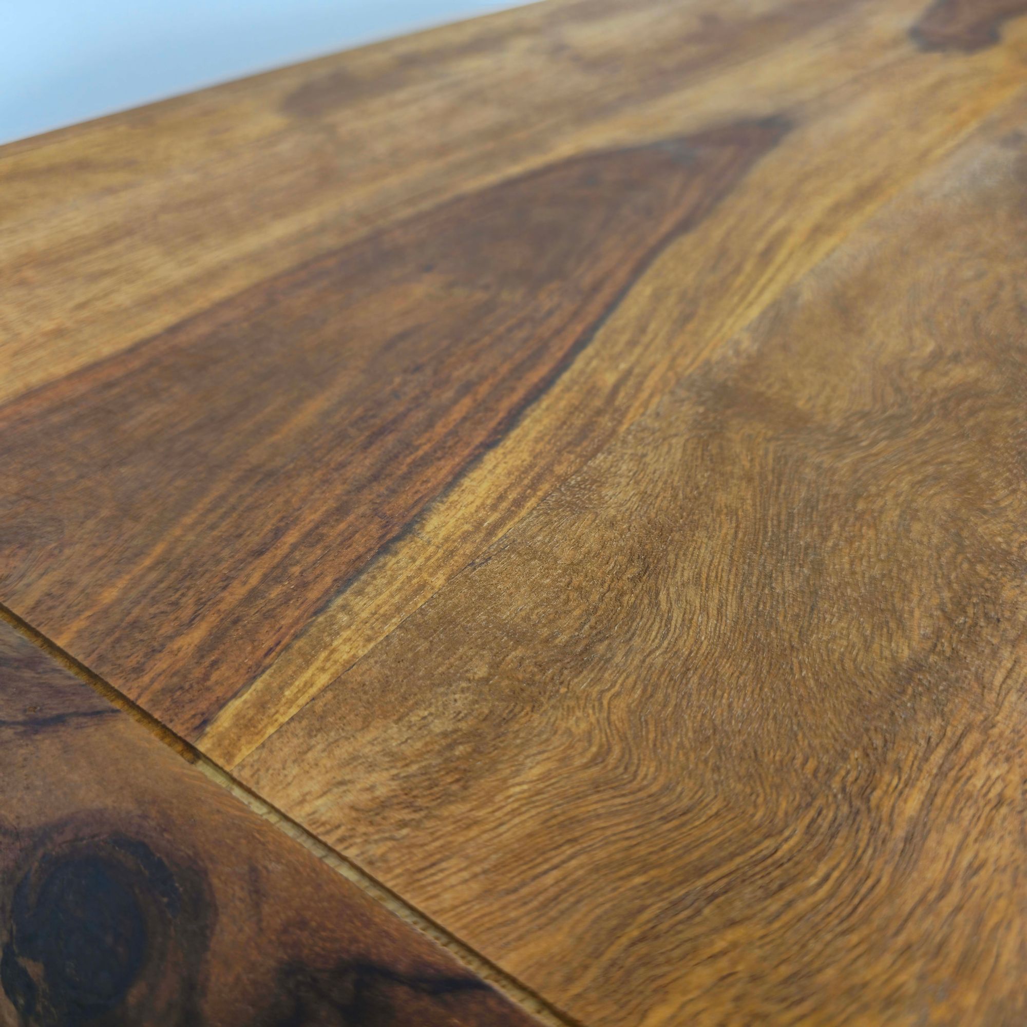 Retro Couchtisch Sheesham Massivholz 100cm Wohnzimmertisch rechteckig – Bild 5