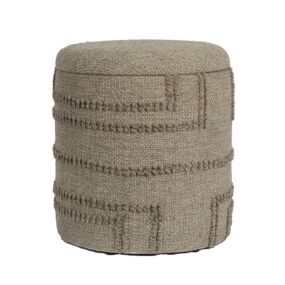 Sitzhocker rund aus Wolle Ø 40 x 45 cm Braun