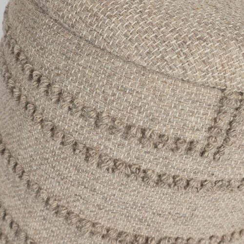 Sitzhocker rund aus Wolle Ø 40 x 45 cm Braun – Bild 6