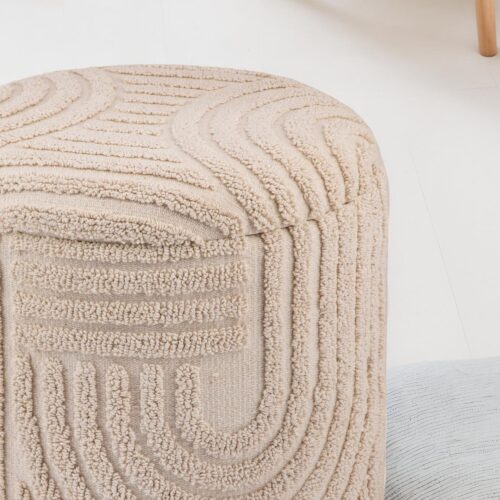 Dekohocker mit Stauraum aus Baumwolle rund Ø40×45 cm – Bild 6