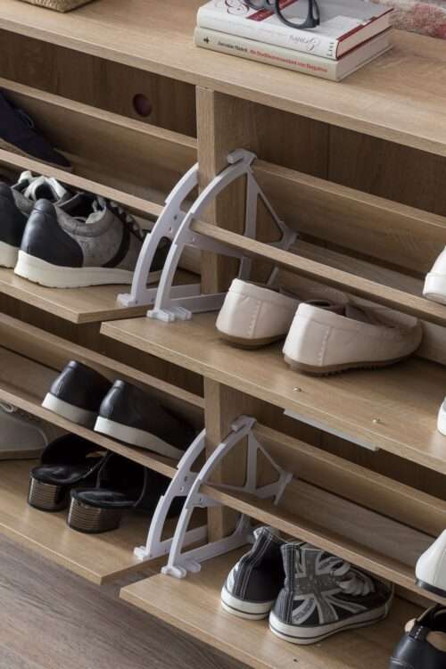 Schuhschrank Modern 120 x 81 x 24 cm Holz Schuhregal – Bild 5