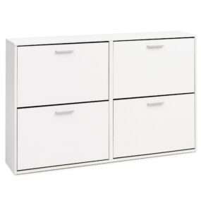 Schuhschrank Modern 120 x 81 x 24 cm Holz Schuhregal
