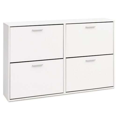Schuhschrank Modern 120 x 81 x 24 cm Holz Schuhregal – Bild 7