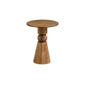 Beistelltisch Mango Massivholz Braun 35cm - Design Anstelltisch Holz -