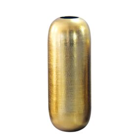 Bodenvase Aluminium 75cm Gold - Dekovase groß - Standvase rund
