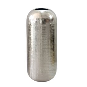 Bodenvase Aluminium 60cm Silber - Dekovase groß - Standvase rund