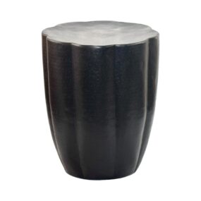 Beistelltisch Aluminium Schwarz 41cm Runder Anstelltisch Metall - Dekotisch Alu