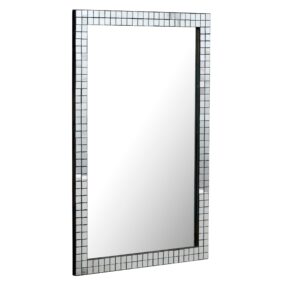 Wandspiegel 60x90 cm mit Mosaikrahmen – Spiegel rechteckig – Wohnspiegel