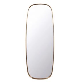Wandspiegel Glas 122x46cm Gold Oval - Design Flurspiegel - Großer