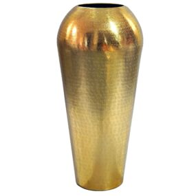 Dekovase Aluminium 50cm Gold - Standvase groß - Bodenvase rund