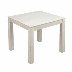 Esstisch Massivholz Mango 80x80 cm White Wash - Quadratischer Esszimmertisch