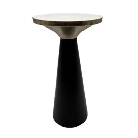 Beistelltisch Aluminium & Marmor Tischplatte 28cm rund - Kleiner runder