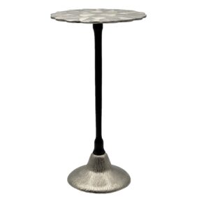 Beistelltisch Aluminium 29cm - Kleiner runder Anstelltisch aus Metall silber