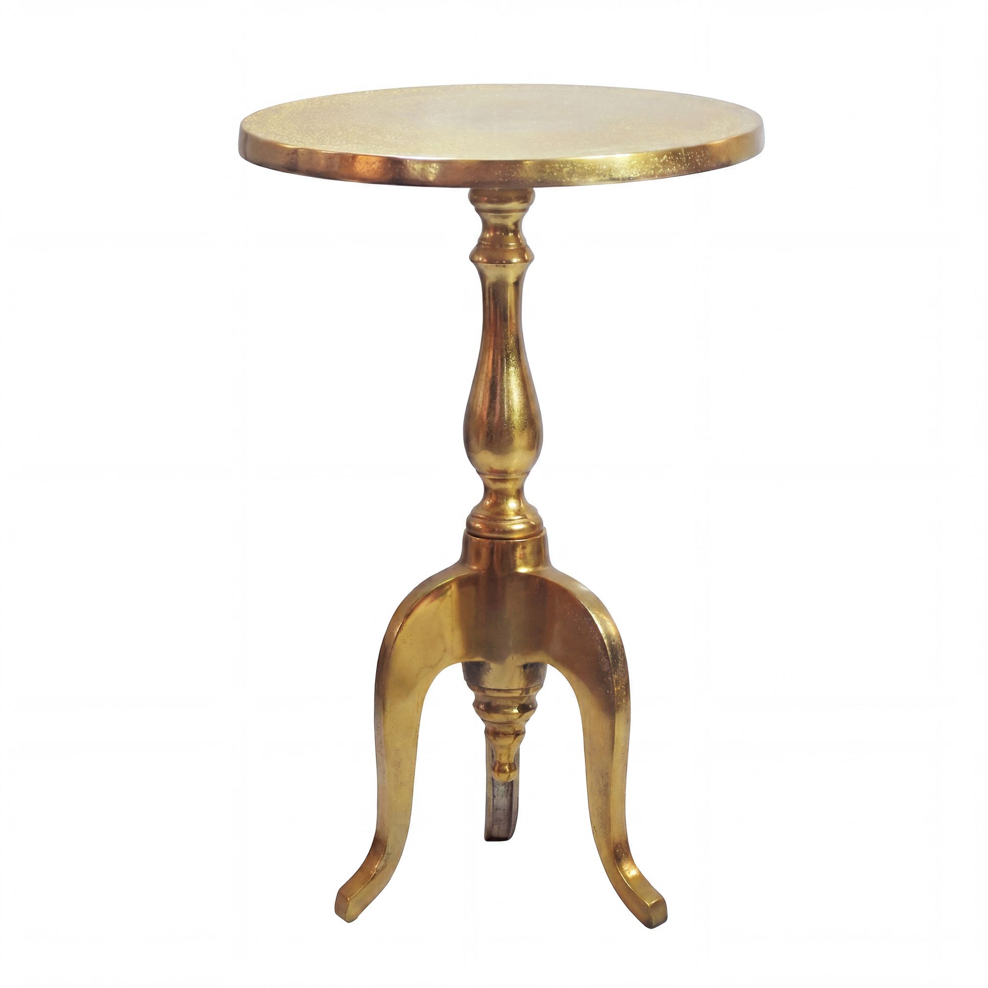 Beistelltisch Aluminium Gold 35cm Metall Rund Design Anstelltisch – Bild 7