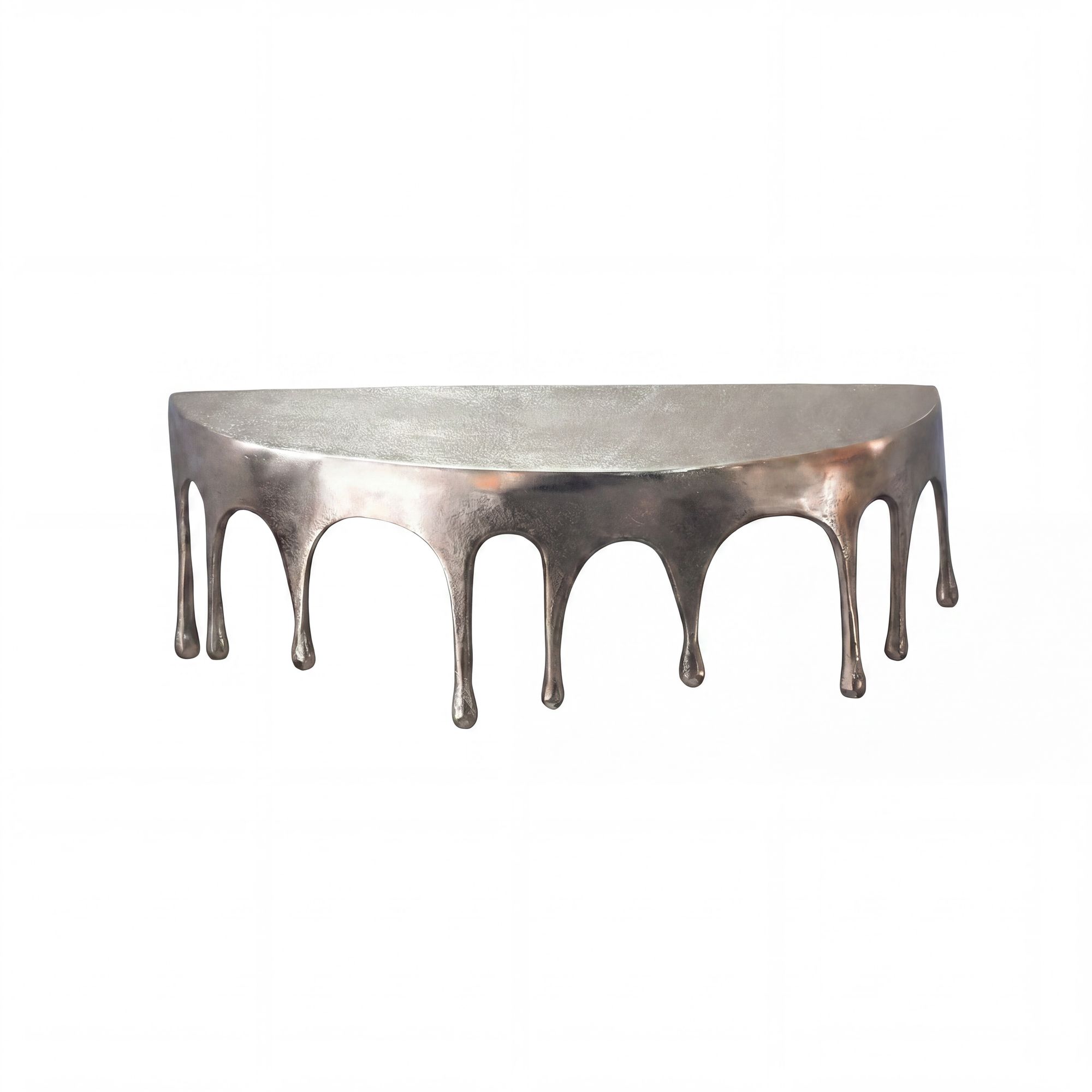 Wandregal 45cm Aluminium Silber Tropfen Optik Ausgefallenes Hängeregal – Bild 7