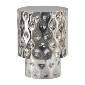 Beistelltisch Aluminium 36cm Silber Rund - Design Anstelltisch Metall -