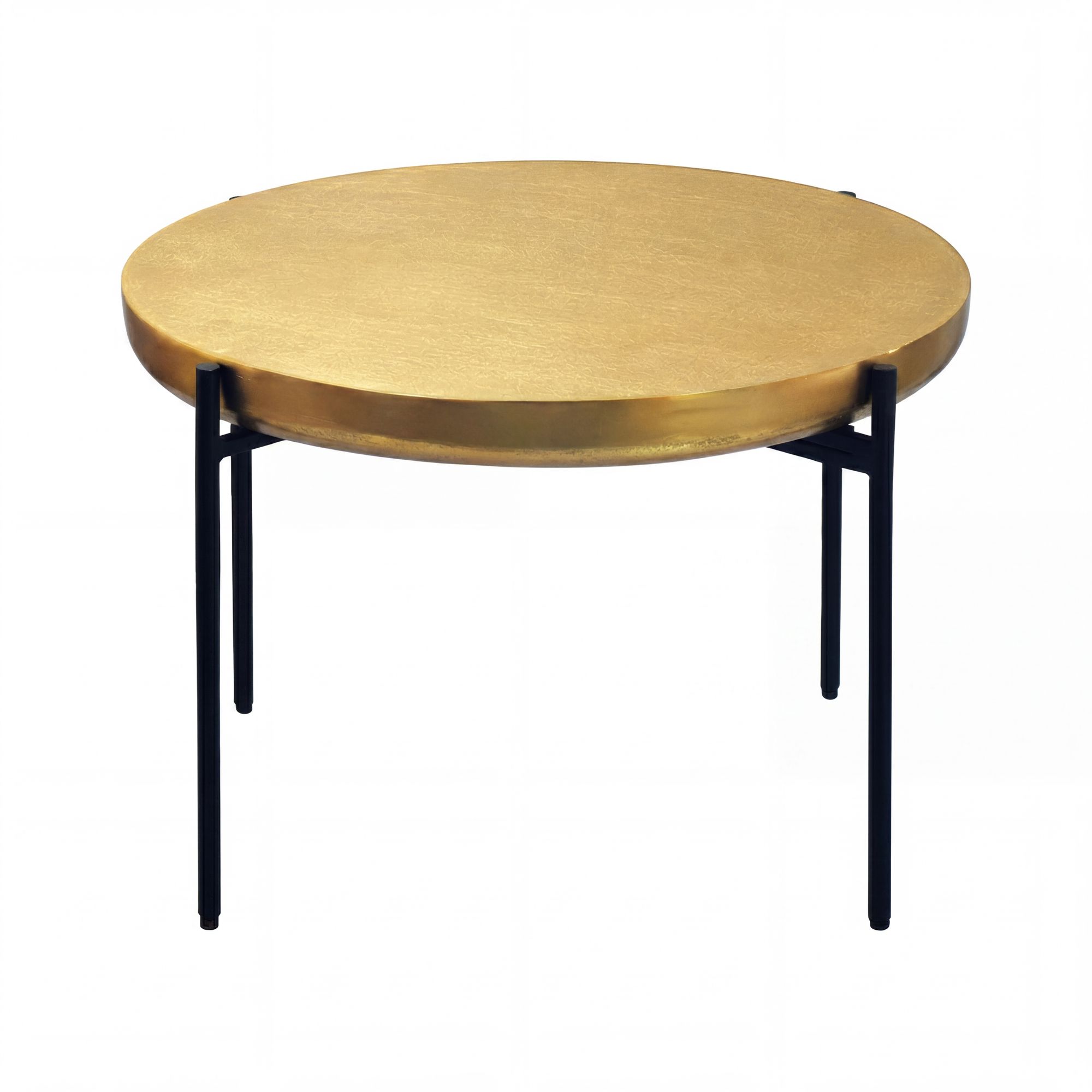 Couchtisch Aluminium Rund 63cm Gold Moderner Wohnzimmertisch Orientalisch – Bild 7