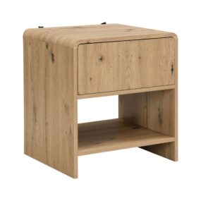 Nachtkonsole Eiche Dekor 50cm Nachttisch Modern - Nachtkommode Boxspringbett mit