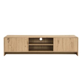 TV Lowboard 155cm Eiche Dekor - Moderner Fernsehschrank mit 2