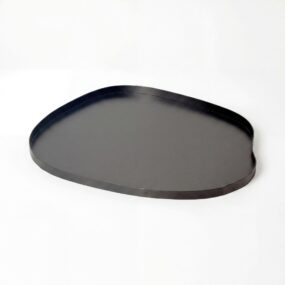 Dekotablett Metall 50cm Schwarz Tablett Organisch - Design Dekoteller ohne