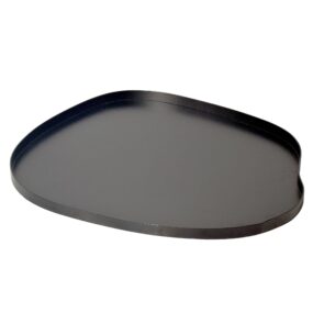 Dekotablett Metall 35cm Schwarz Tablett Organisch - Design Dekoteller ohne