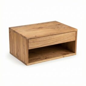 Nachtkonsole für Wandmontage 50x35cm Akazie Massivholz Braun - Nachttisch mit