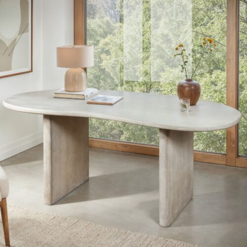 Schreibtisch 180x90x75 cm Mango Massivholz Computertisch Retro – Bild 2