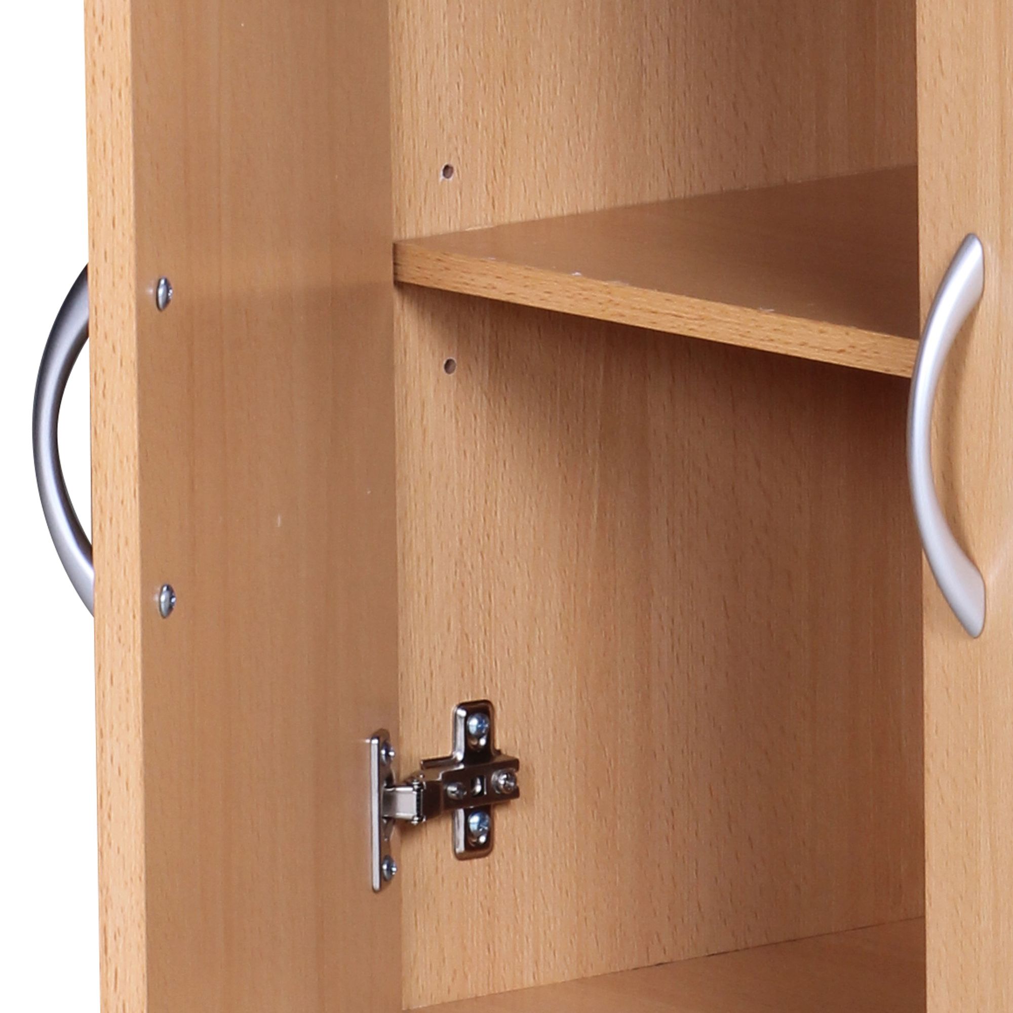 Schuhschrank mit Schublade und 2 Türen 60×75×30 cm Buche Optik – Bild 6