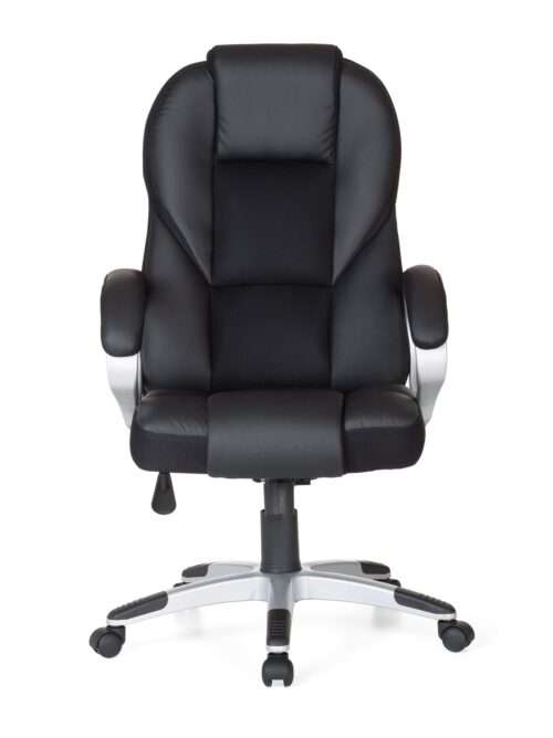 Bürostuhl Schwarz Gaming Chefsessel Drehstuhl 120kg Synchronmechanik Schreibtischstuhl – Bild 2