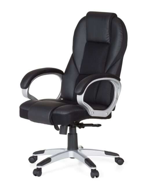 Bürostuhl Schwarz Gaming Chefsessel Drehstuhl 120kg Synchronmechanik Schreibtischstuhl – Bild 3