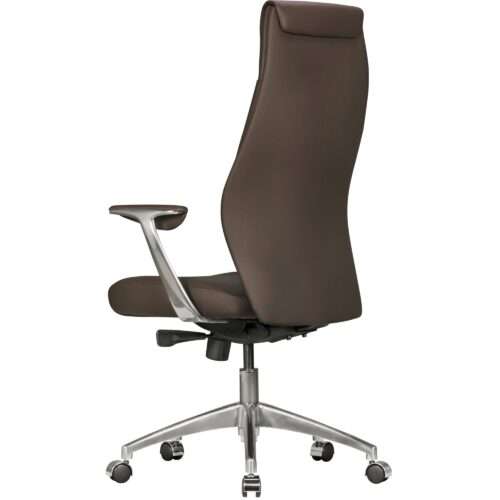 Bürostuhl Echtleder Braun Schreibtischstuhl X-XL 120 kg Synchronmechanik Chefsessel Kopfstütze – Bild 5