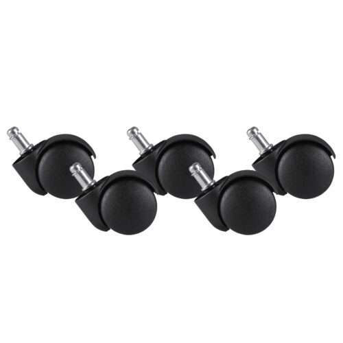 Teppichbodenrollen Schwarz 5er Set Rollen für Bürostühle Teppich-Boden Weichbodenrollen – Bild 7