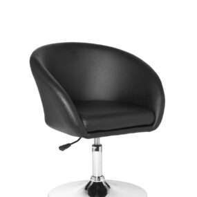 Design Relaxsessel Loungesessel Kunstleder Cocktailsessel schwarz | Sessel Drehbar | Esszimmerstuhl 120 kg | Clubsessel Leder-Optik | Drehstuhl Modern | Loungesessel Wartezimmerstuhl