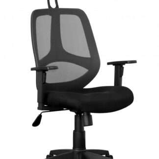 Bürostuhl Stoffbezug Schreibtischstuhl 120 kg Armlehne schwarz Chefsessel Drehstuhl Kopfstütze X-XL