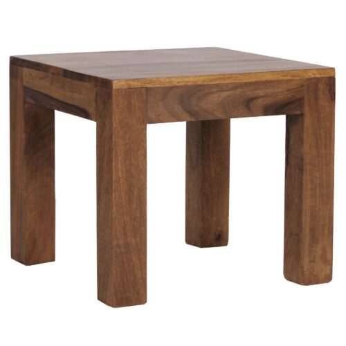 Couchtisch Massiv-Holz Sheesham 45 cm breit Wohnzimmer-Tisch Design dunkel-braun Landhaus-Stil Beistelltisch Natur-Produkt Wohnzimmermöbel Unikat modern Massivholzmöbel Echtholz rechteckig