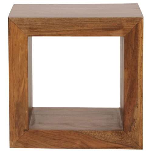 Standregal Massivholz Sheesham 44cm hoch Cube Regal Design Holzregal Naturprodukt – Bild 7