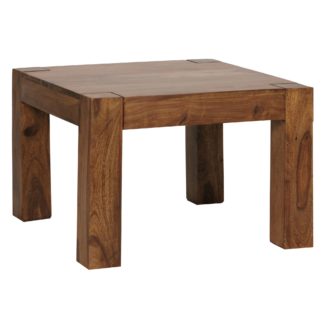 Couchtisch Massiv-Holz Sheesham 60 cm breit Wohnzimmer-Tisch Design dunkel-braun Landhaus-Stil Beistelltisch